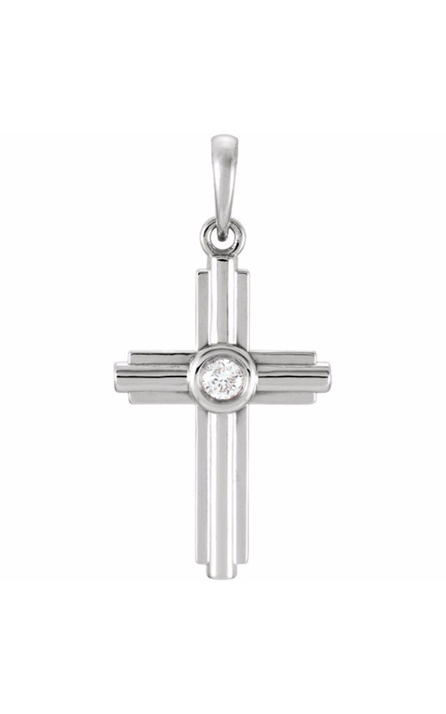 14K White Gold Diamond Necklace