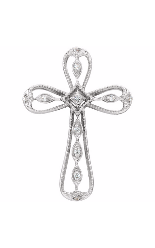 14K White Gold Diamond Necklace