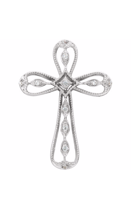 14K White Gold Diamond Necklace