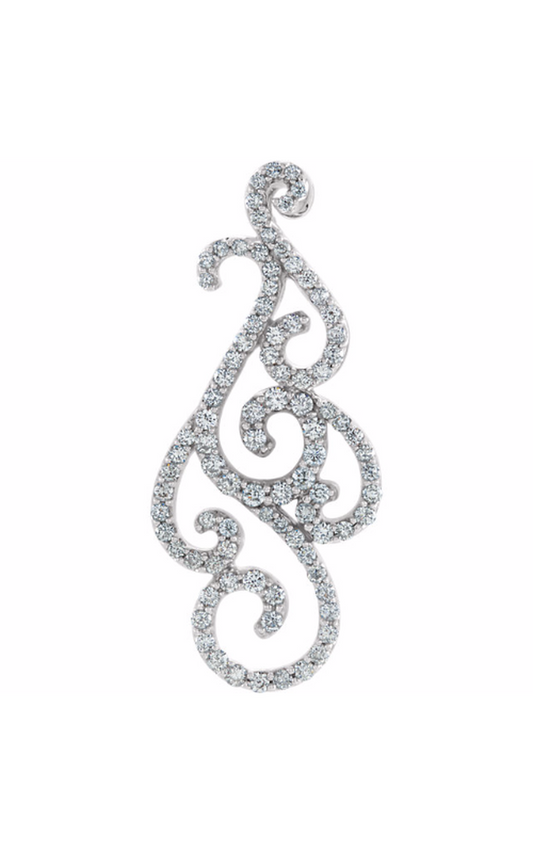 14K White Gold Diamond Necklace