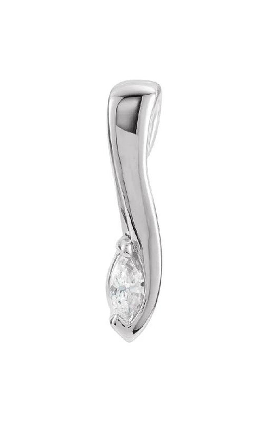 14K White Gold Diamond Necklace