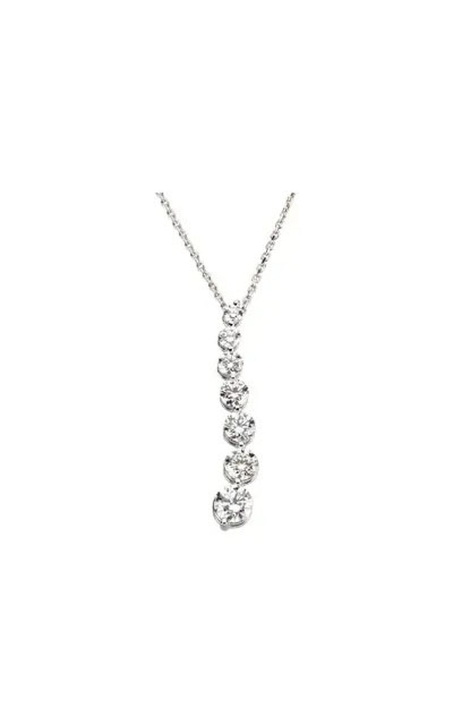14K White Gold Diamond Necklace