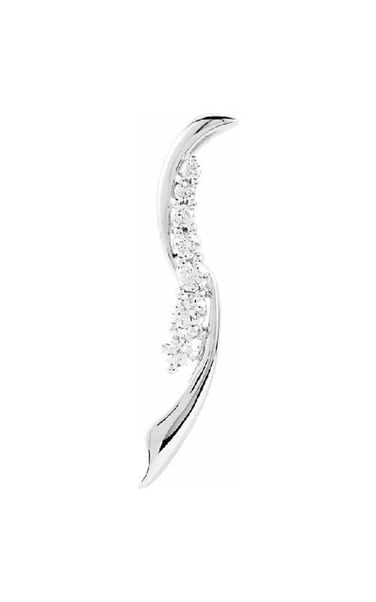 14K White Gold Diamond Necklace
