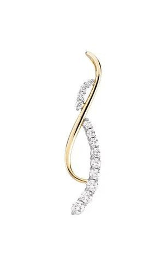 14K White Gold and 14K Yellow Gold Diamond Necklace