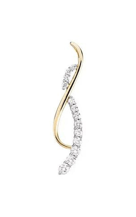 14K White Gold and 14K Yellow Gold Diamond Necklace