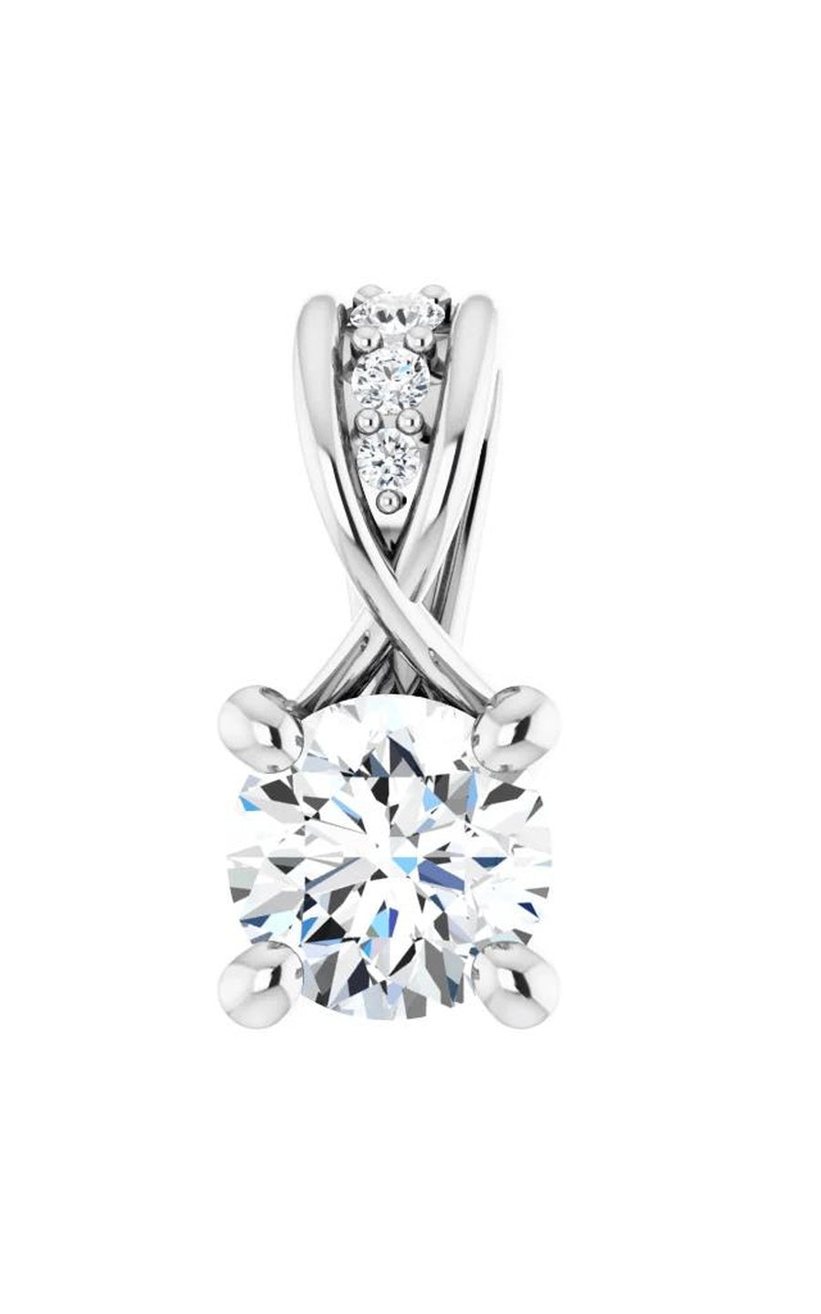 14K White Gold Diamond Necklace