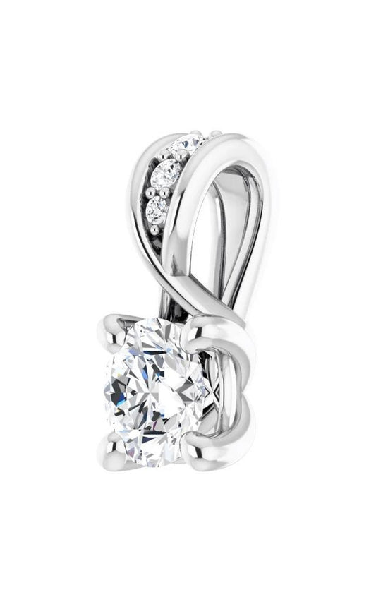 14K White Gold Diamond Necklace