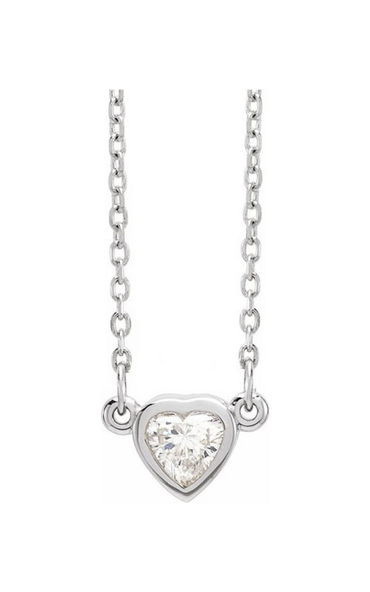 14K White Gold Diamond Necklace