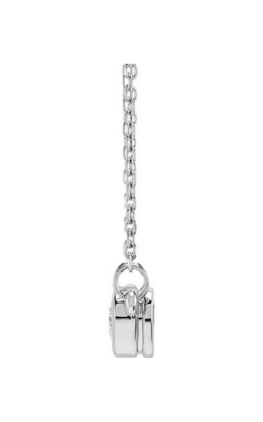 14K White Gold Diamond Necklace