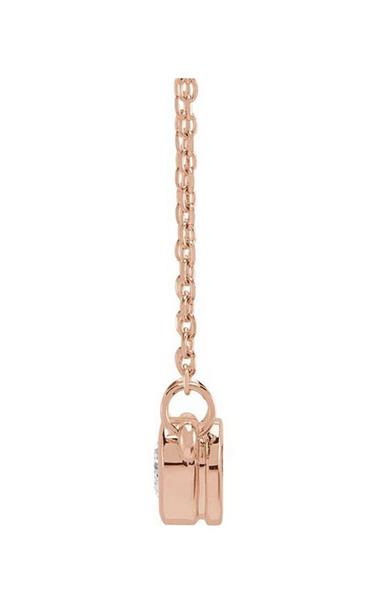 14K Rose Gold Diamond Necklace