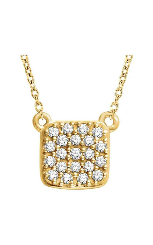 14K Yellow Gold Diamond Necklace