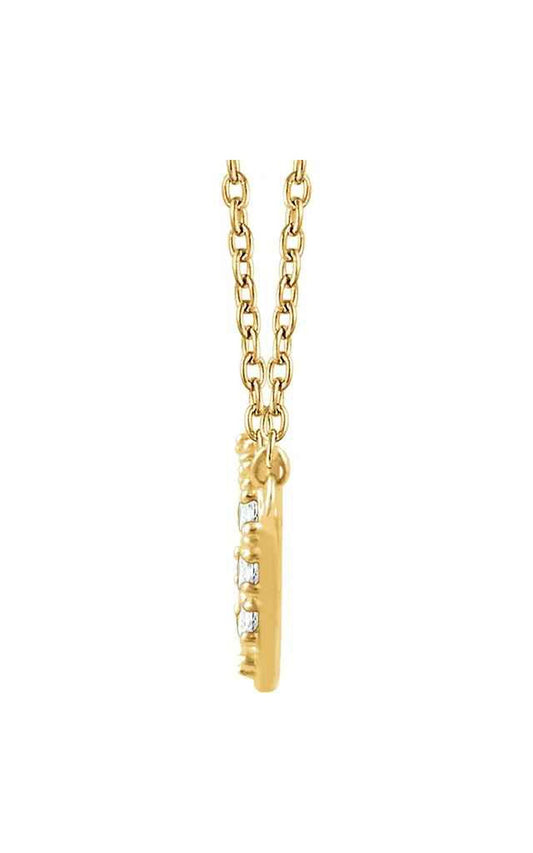 14K Yellow Gold Diamond Necklace