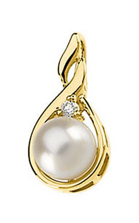 14K Yellow Gold Pearl Necklace