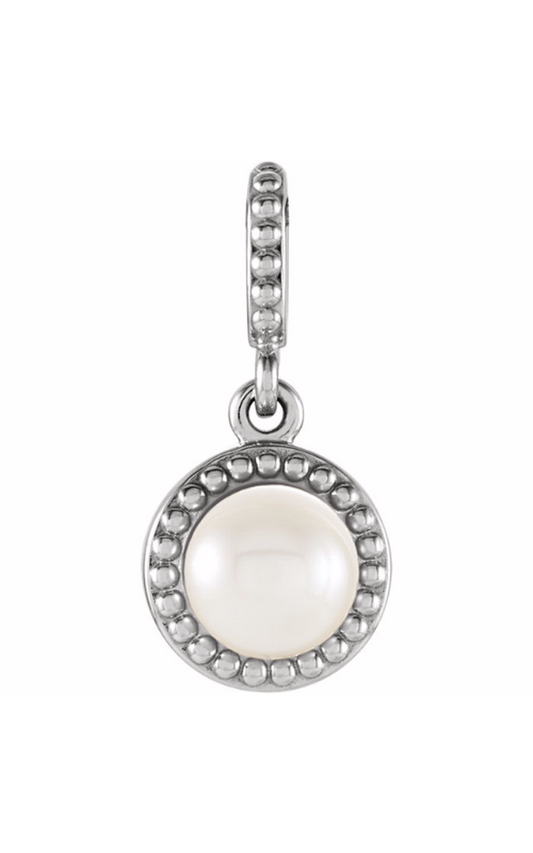 14K White Gold Pearl Necklace