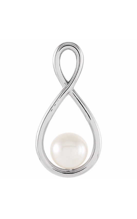 14K White Gold Pearl Necklace