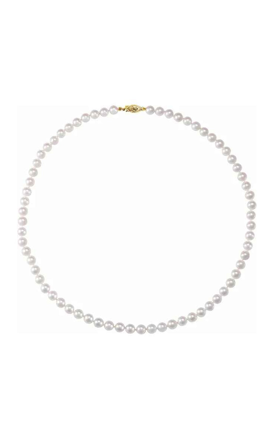 14K Yellow Gold Pearl Necklace