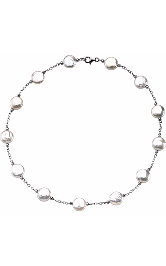 Sterling Silver (925) Pearl Necklace
