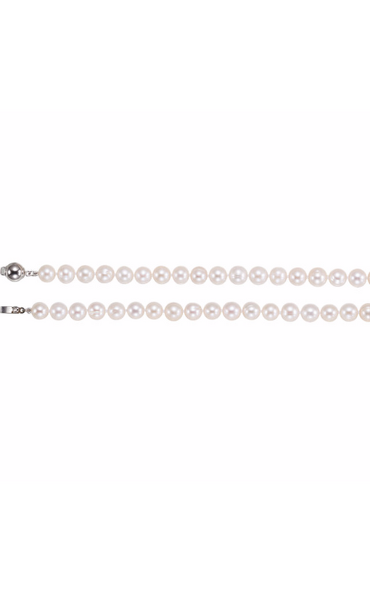 Sterling Silver (925) Pearl Necklace