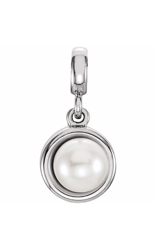 14K White Gold Pearl Necklace