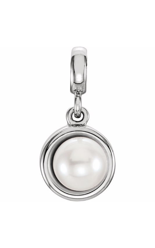 14K White Gold Pearl Necklace
