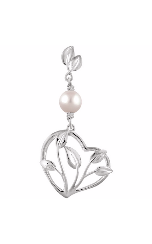14K White Gold Pearl Necklace