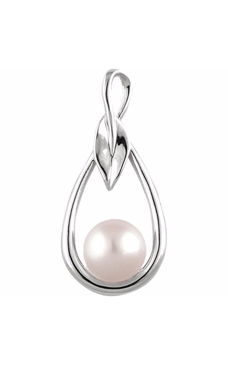 14K White Gold Pearl Necklace