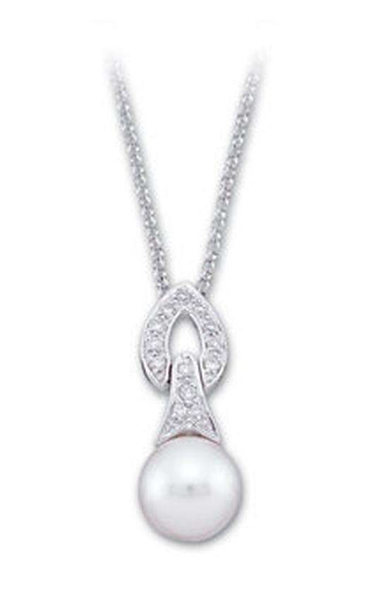 14K White Gold Pearl Necklace