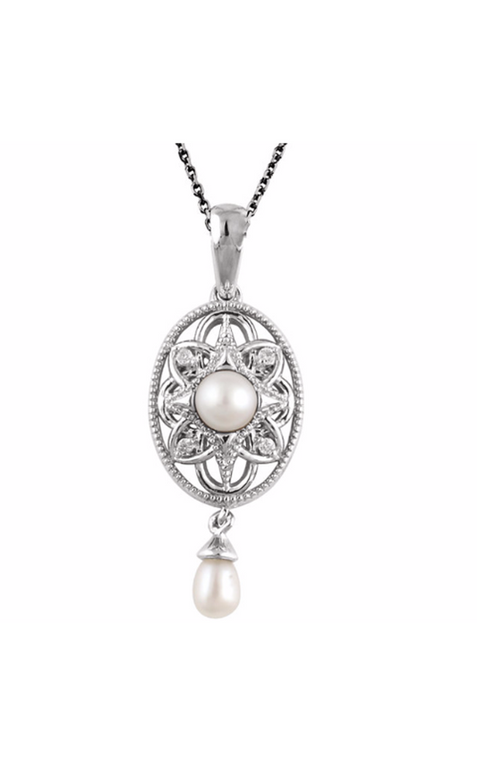 Sterling Silver (925) Pearl Necklace