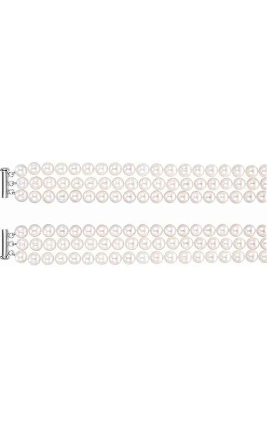 Sterling Silver (925) Pearl Necklace