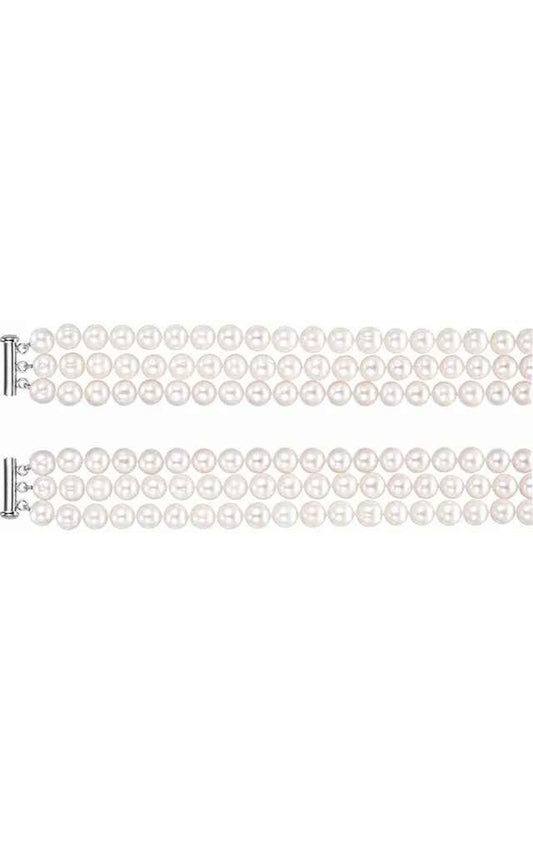 Sterling Silver (925) Pearl Necklace