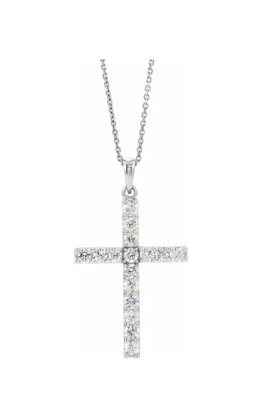 14K White Gold Religious and Symbolic Necklace