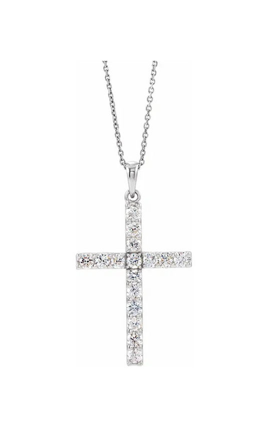 14K White Gold Religious and Symbolic Necklace