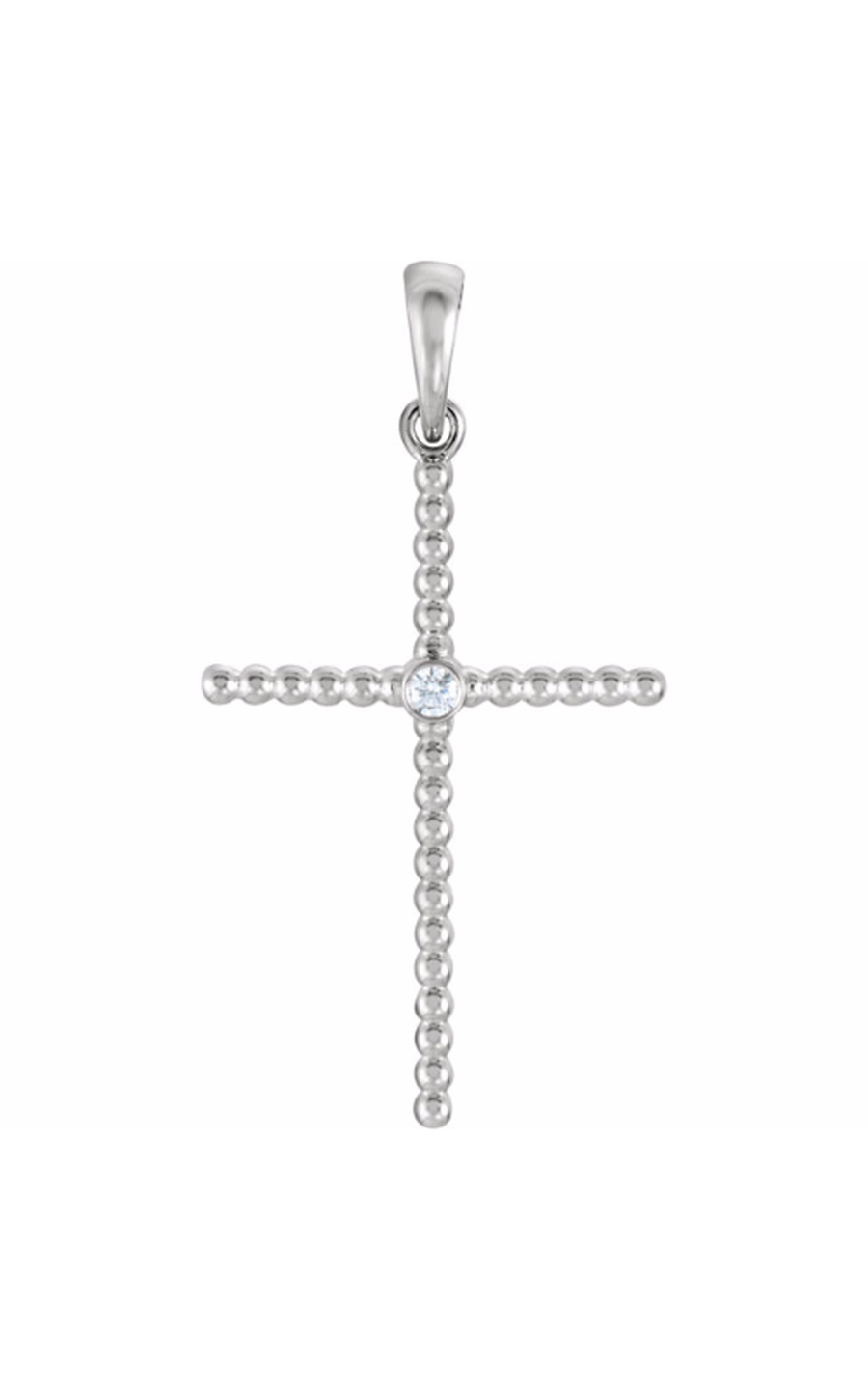 14K White Gold Religious and Symbolic Necklace