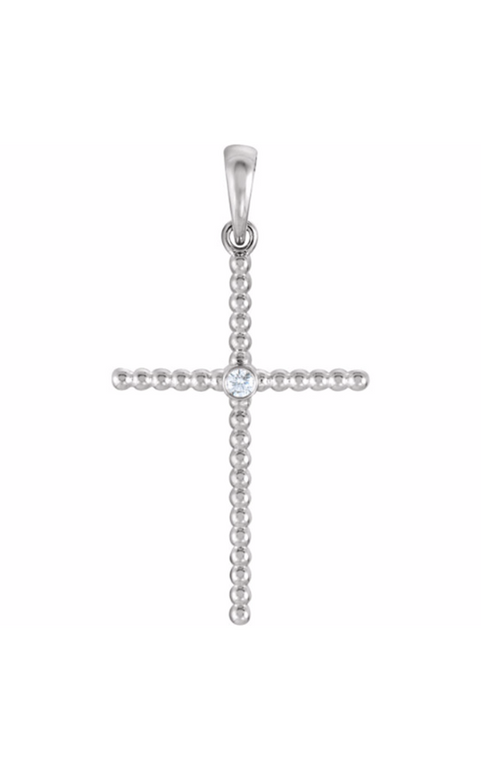 14K White Gold Religious and Symbolic Necklace