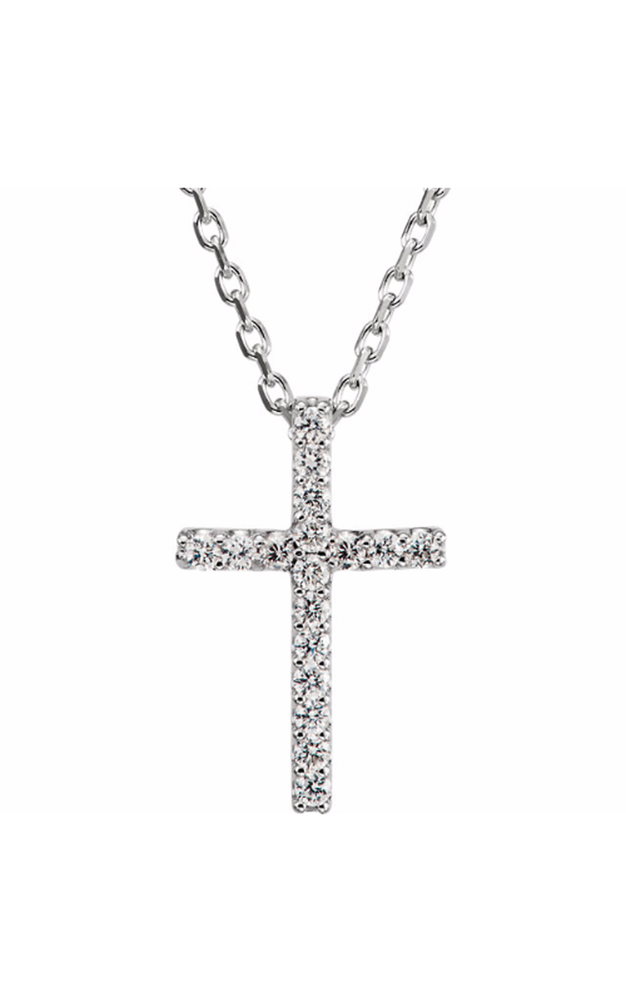 14K White Gold Religious and Symbolic Necklace