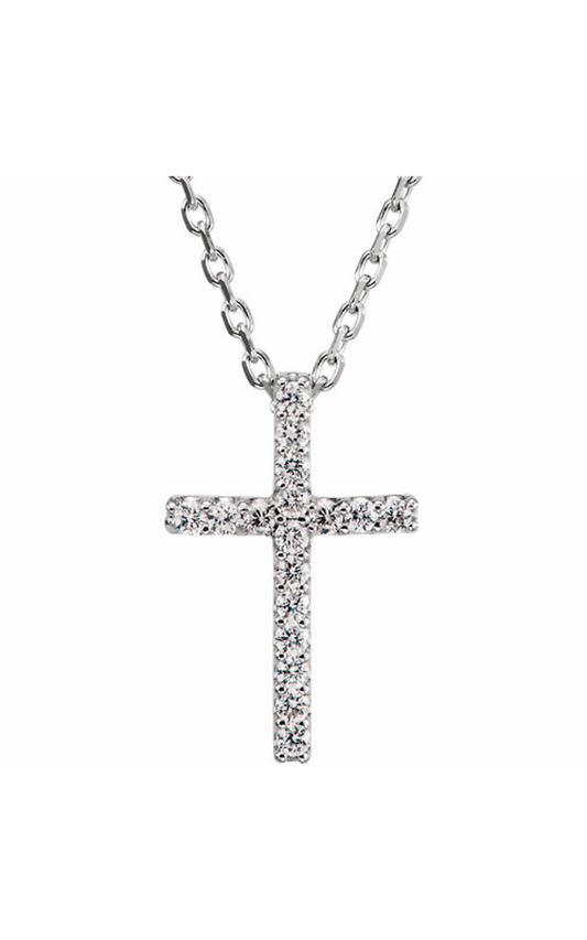 14K White Gold Religious and Symbolic Necklace