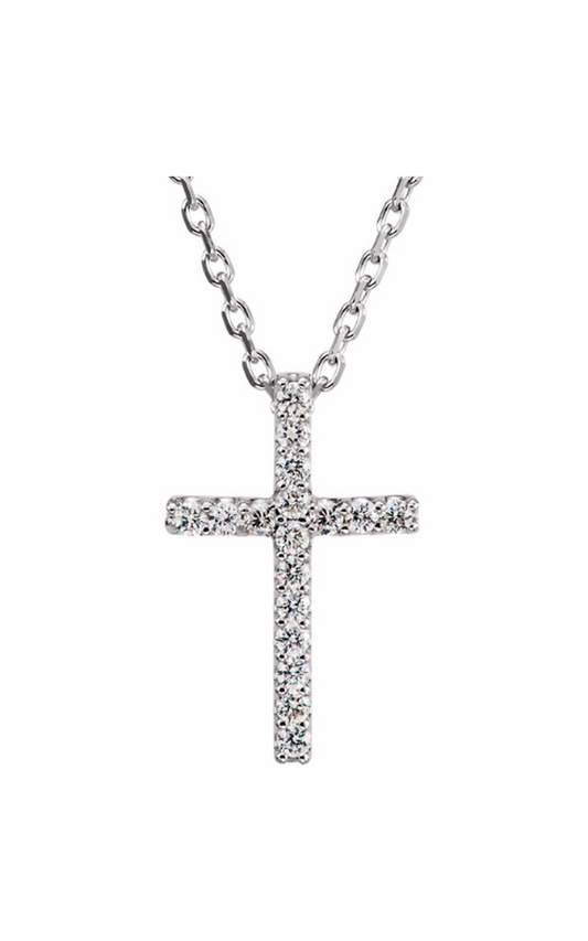 14K White Gold Religious and Symbolic Necklace