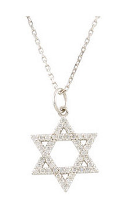 14K White Gold Religious and Symbolic Necklace