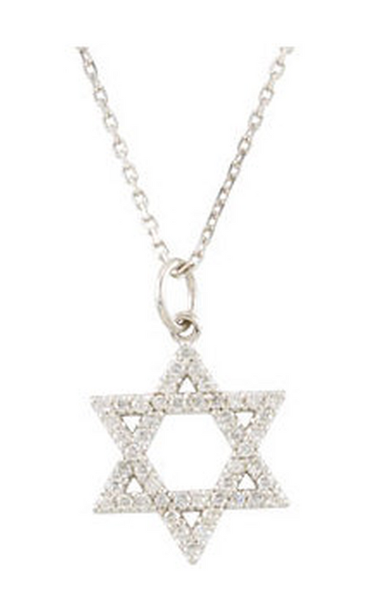 14K White Gold Religious and Symbolic Necklace