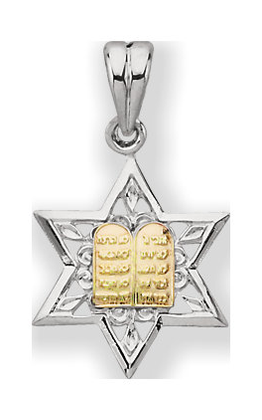14K Yellow Gold and Sterling Silver (925) Religious and Symbolic Necklace