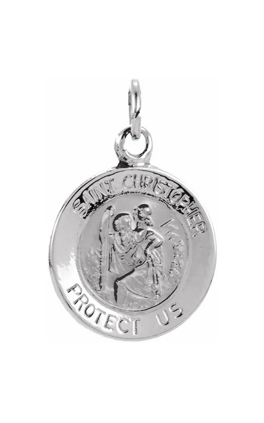 14K White Gold Religious and Symbolic Necklace
