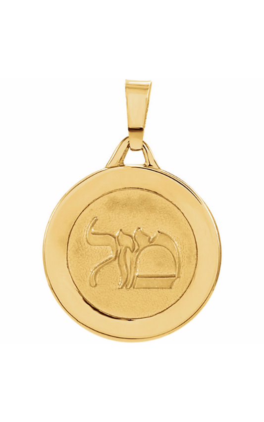 14K Yellow Gold Religious and Symbolic Necklace