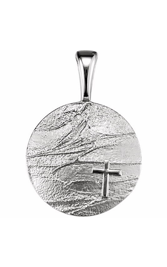 14K White Gold Religious and Symbolic Necklace