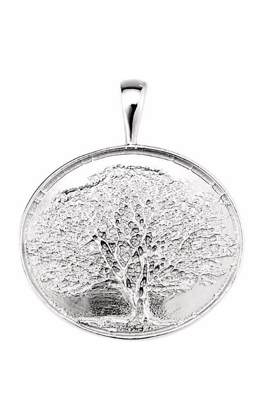 14K White Gold Religious and Symbolic Necklace