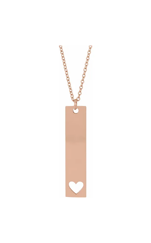 14K Rose Gold Metal Necklace