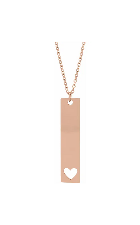 14K Rose Gold Metal Necklace