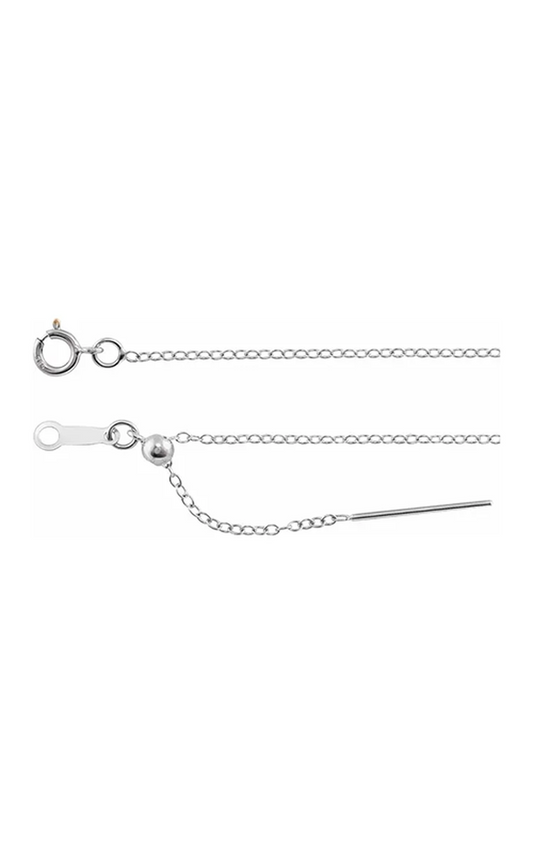 14K White Gold Metal Necklace