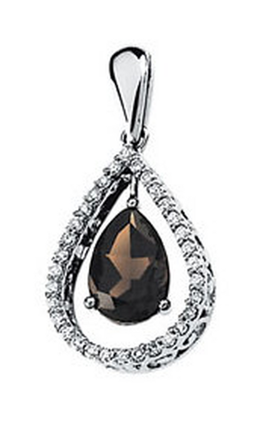 14K White Gold Gemstone Necklace