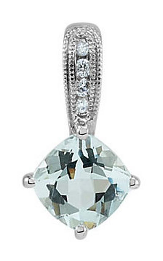 14K White Gold Gemstone Necklace