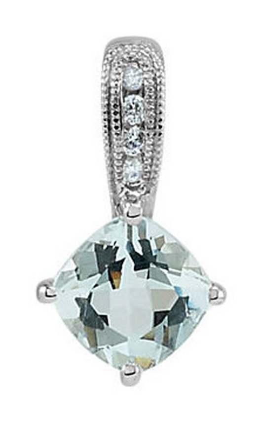 14K White Gold Gemstone Necklace